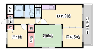 明石駅 バス12分  イオン西神戸前下車：停歩3分 2階の物件間取画像